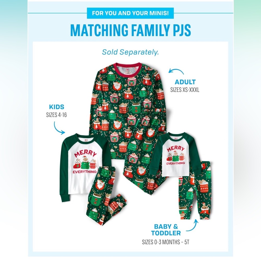 Festive Christmas Mug Adult Family Pajamas - Picture 2 of 5